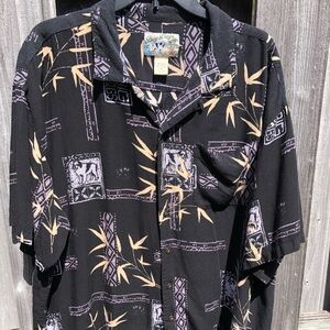 Big Dogs Black and Tan Patterned Men's Shirt